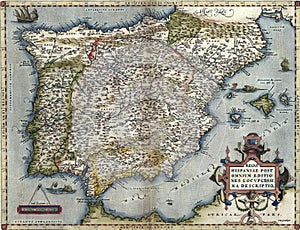 Antique map by Abraham Ortelius, circa 1570