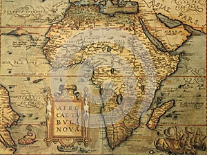 Antique map of Africa photo