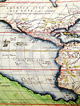 Antique map of America