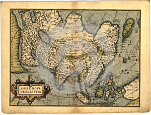 Antique Map of Asia photo