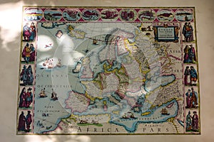 Antique Map of the Europe photo