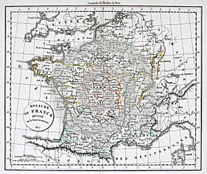 Antique Map of France