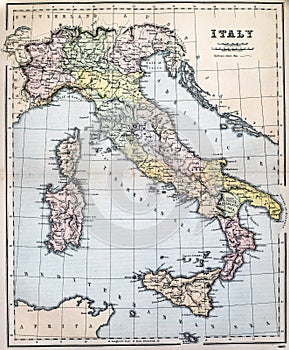 Antique Map of Italy