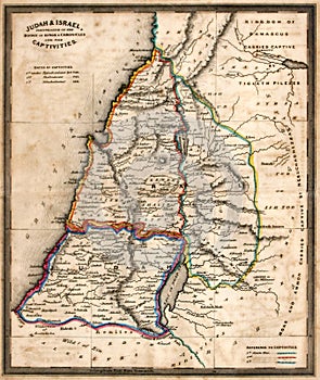 Antique Map of Old Israel