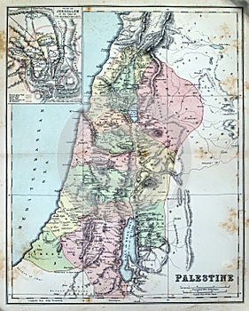 Antique Map of Palestine