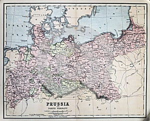 Antique Map of Prussia photo