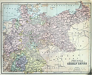 Antique Map of Prussian Empire