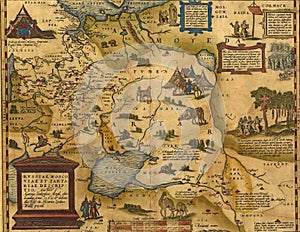 Antique Map of Russia and Tartary photo