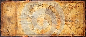An antique map of the world from 1778. Concept Antique Maps, Historical Cartography, World History,