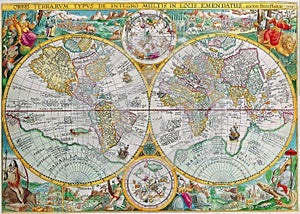 Antique Maps of the World.
