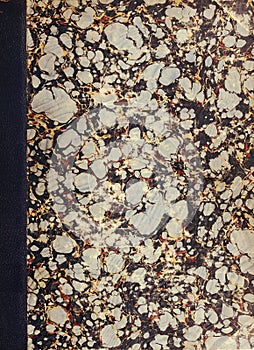 Antique marbled book cover