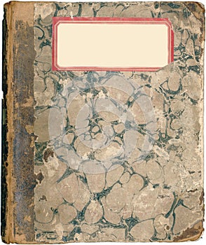 Antique marbled school note book