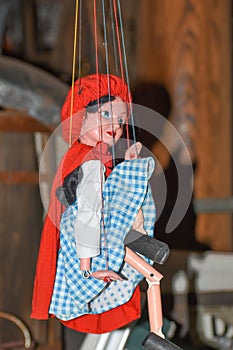 Antique Marionette Puppet Doll on Strings