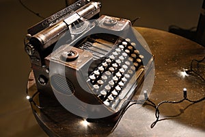 Antique mechanical typewriter