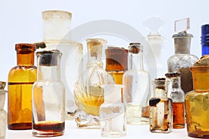 Antique Medicine Bottles, 1800s Victorian Era