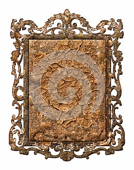 Antique metal frame