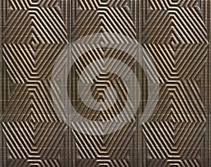 Antique metal pattern with geometric motive