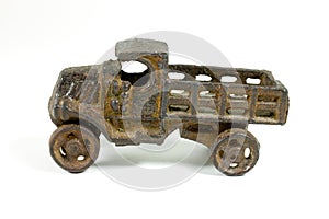 Antique metal toy truck