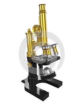 Antique Microscope Isolated