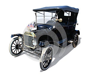 Antique Model-T Automobile- isolated