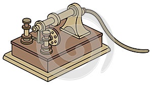 Antique Morse Code Telegraph Device Vector, vector design Generative AI