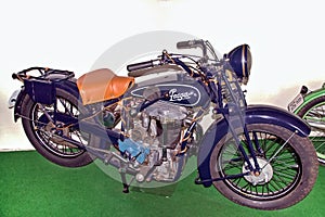 Antique motorcycle brand PRAGA 500 BD, 499 ccm, 1928, motorcycle museum