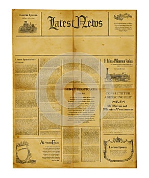 Antique newspaper template