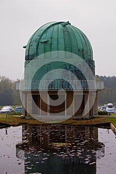 Antique observatory with copper dome