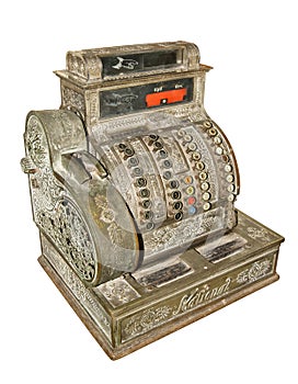 Antique old cash register