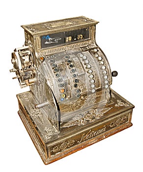 Antique old cash register