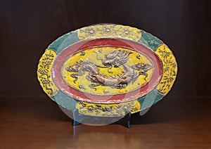 Antique oriental plate, Hue, Vietnam