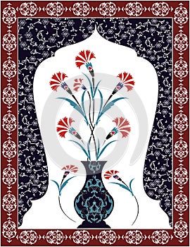 Antique ottoman bouquet design photo