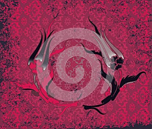 Antique ottoman grungy wallpaper design