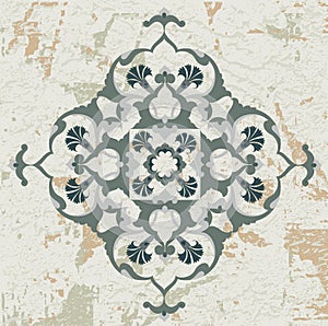 Antique ottoman grungy wallpaper raster design