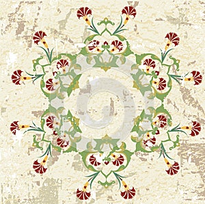 Antique ottoman grungy wallpaper rater design photo