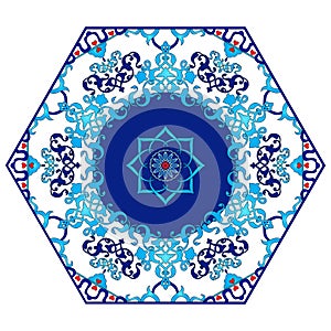 Antique ottoman turkish pattern vector design eighty four photo