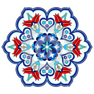Antique ottoman turkish pattern vector design four photo