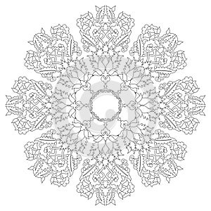 Antique ottoman turkish pattern vector design nineteen photo