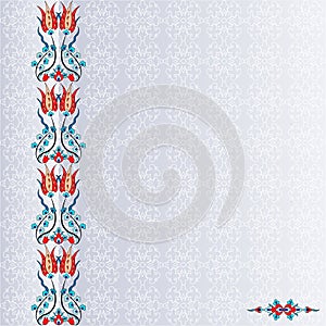 Antique ottoman turkish pattern vector design ninety four photo