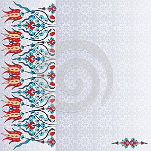 Antique ottoman turkish pattern vector design ninety six photo