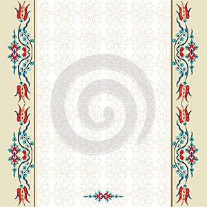 Antique ottoman turkish pattern vector design ninety three photo