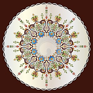 Antique ottoman turkish pattern vector design seventy nine photo