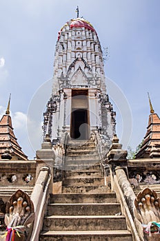 Antique pagoda and ruined sanctuary in Wat Putthaisawan