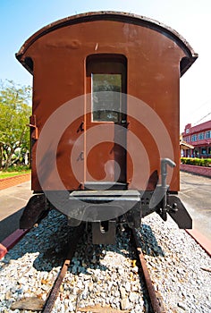 Antique passanger train cart photo