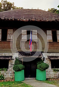 The antique philippine signature house, bahay- kubo! Nipa hut.