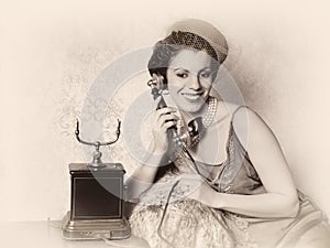 Antique phone call