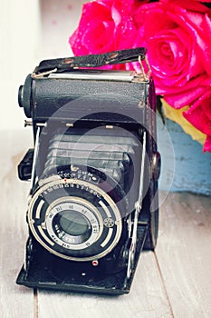 Antique photo camera