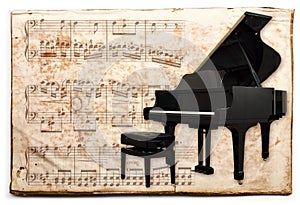 Antique piano photo