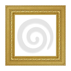 Antique picture frame isolated on white