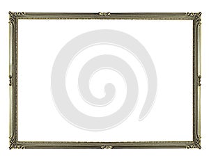 Antique picture frame Isolated on white background